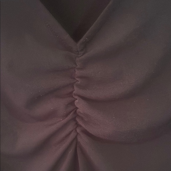 Torrid Black Ruched Ruffled Blouse - Picture 4 of 7